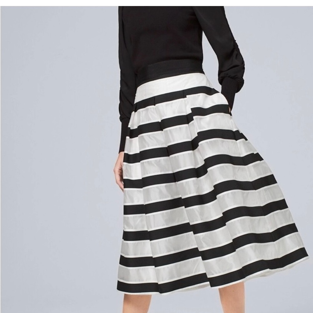 White House Black Market Full Striped Skirt